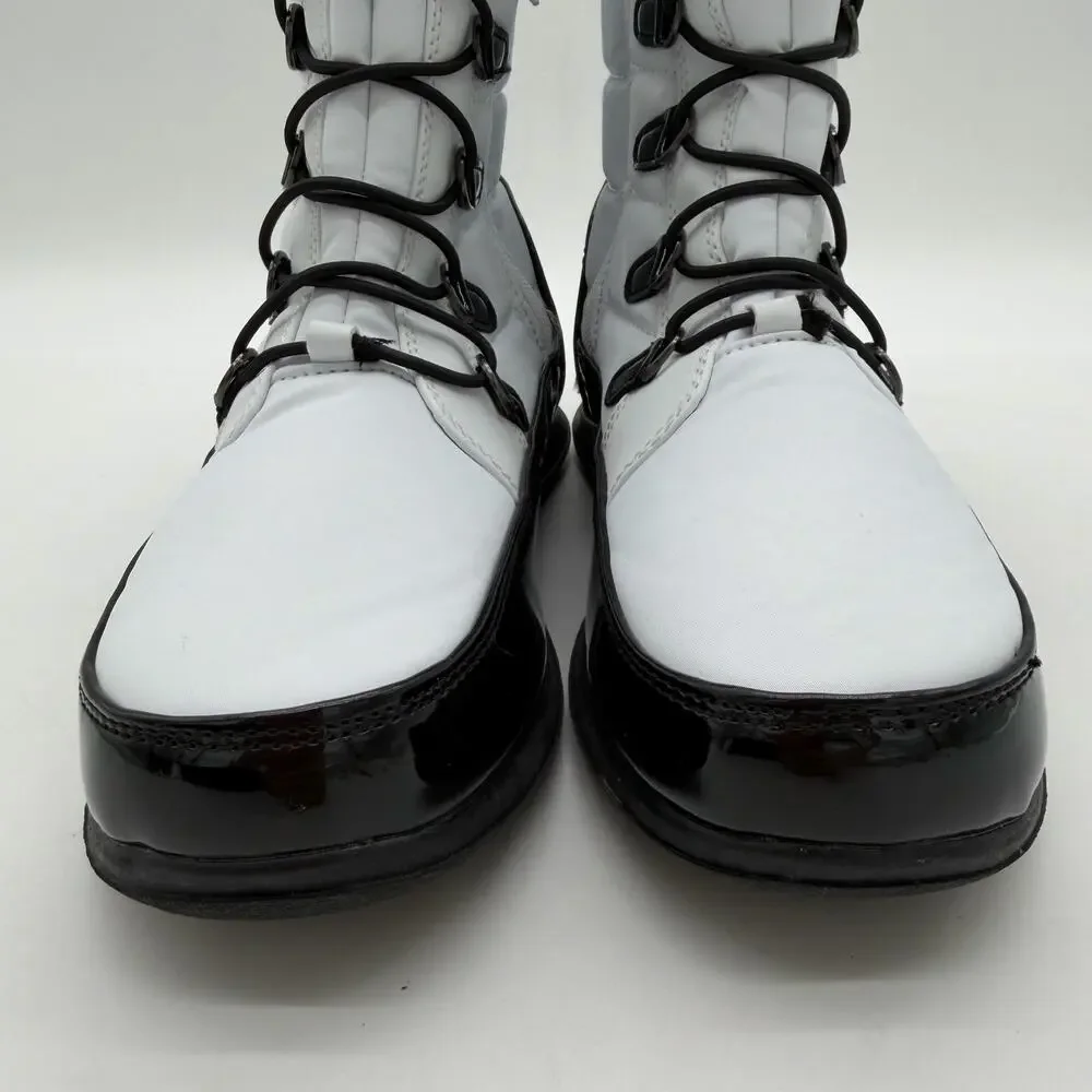 Totes Jacee Snow Boots Quilted Upper Waterproof Faux Fur Trim Contrast NWOB 10